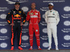 GP MESSICO, 28.10.2017 - Qualifiche, 2nd place Max Verstappen (NED) Red Bull Racing RB13, Sebastian Vettel (GER) Ferrari SF70H pole position e 3rd place Lewis Hamilton (GBR) Mercedes AMG F1 W08