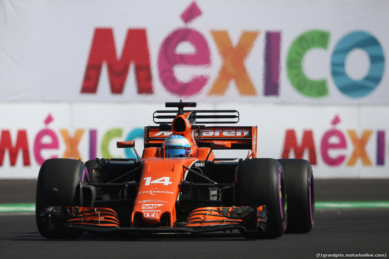 GP MESSICO, 27.10.2017 - Prove Libere 1, Fernando Alonso (ESP) McLaren MCL32
