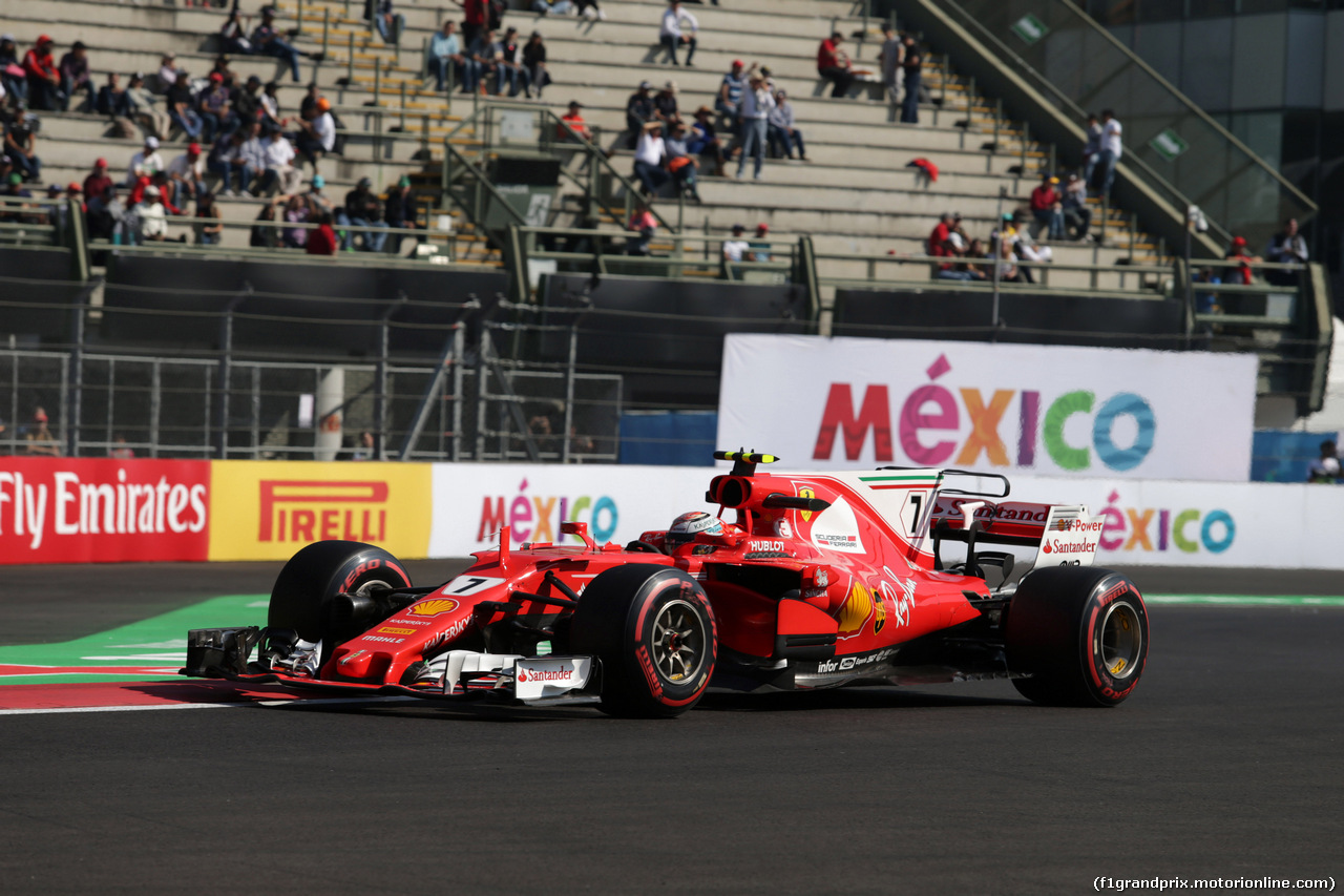 GP MESSICO, 27.10.2017 - Prove Libere 1, Kimi Raikkonen (FIN) Ferrari SF70H