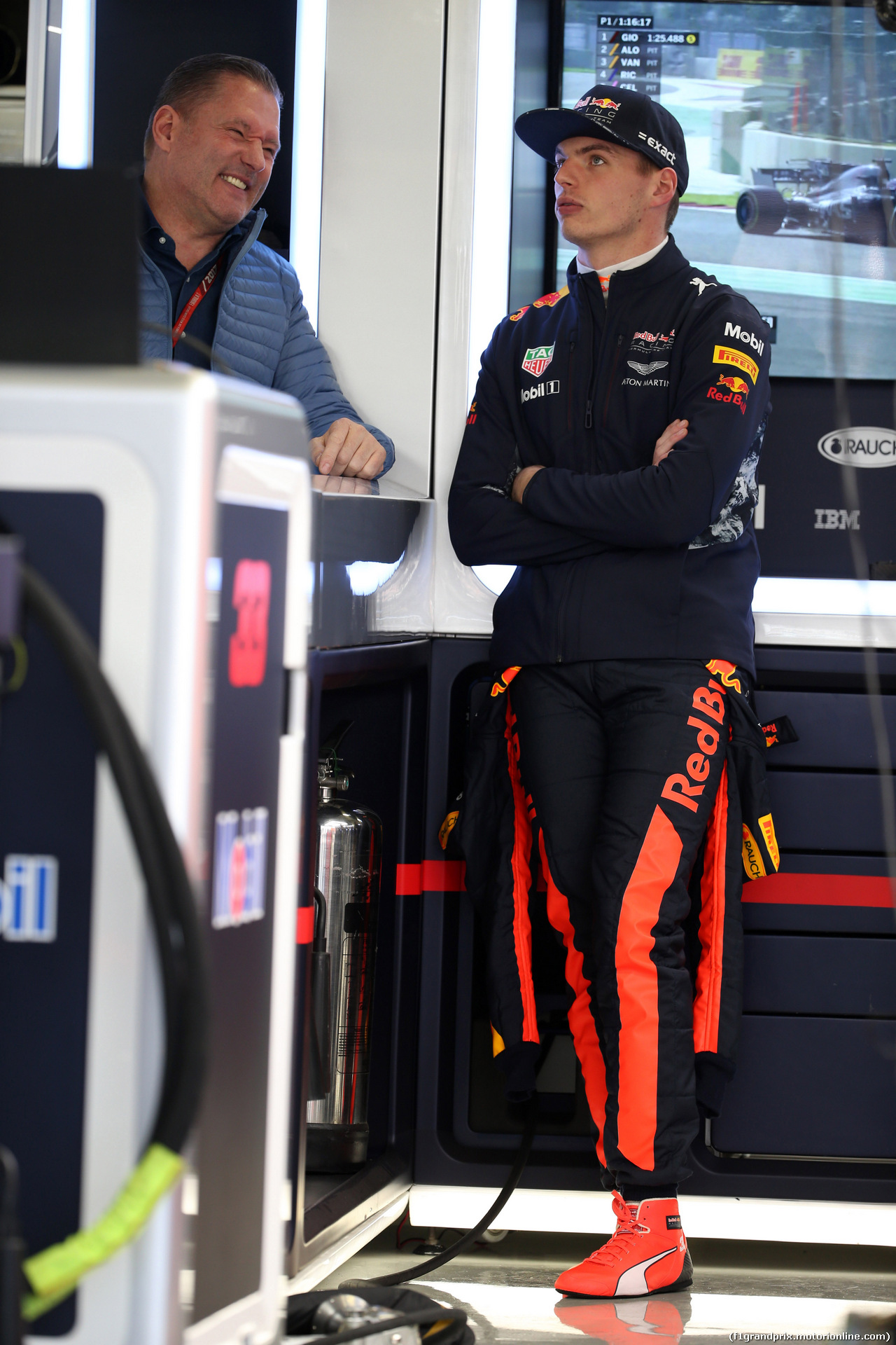 GP MESSICO, 27.10.2017 - Prove Libere 1, Jos Verstappen (NED) e Max Verstappen (NED) Red Bull Racing RB13