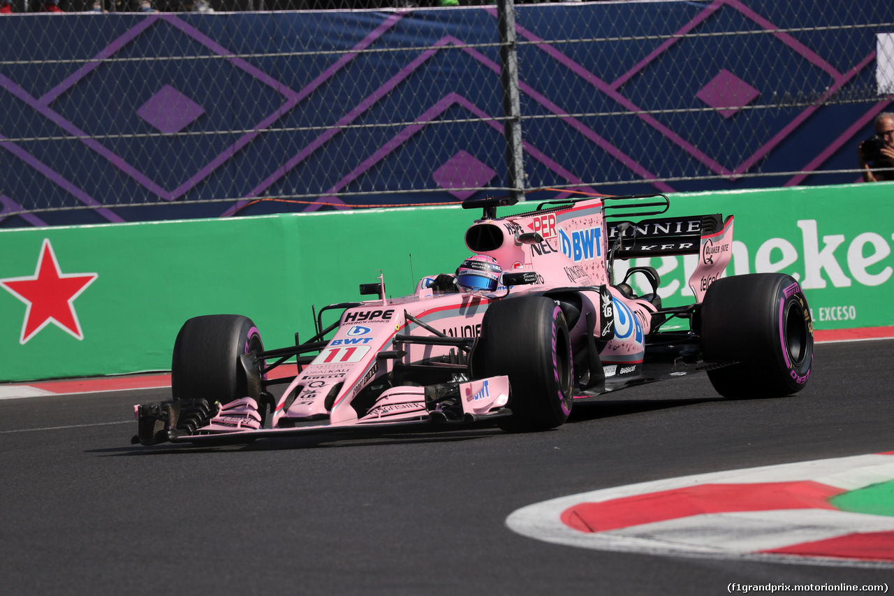 GP MESSICO, 27.10.2017 - Prove Libere 2, Sergio Perez (MEX) Sahara Force India F1 VJM010