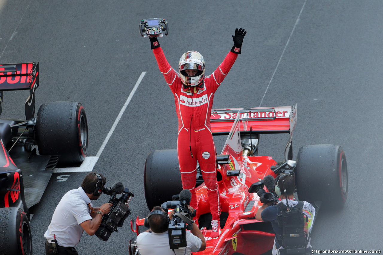 GP MONACO, 28.05.2017 - Gara, Sebastian Vettel (GER) Ferrari SF70H vincitore