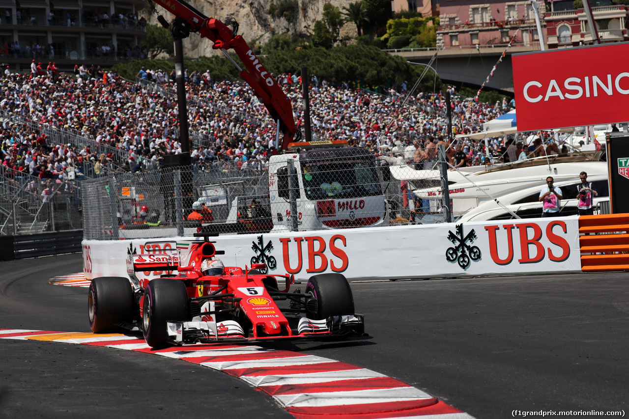 GP MONACO, 28.05.2017 - Gara, Sebastian Vettel (GER) Ferrari SF70H