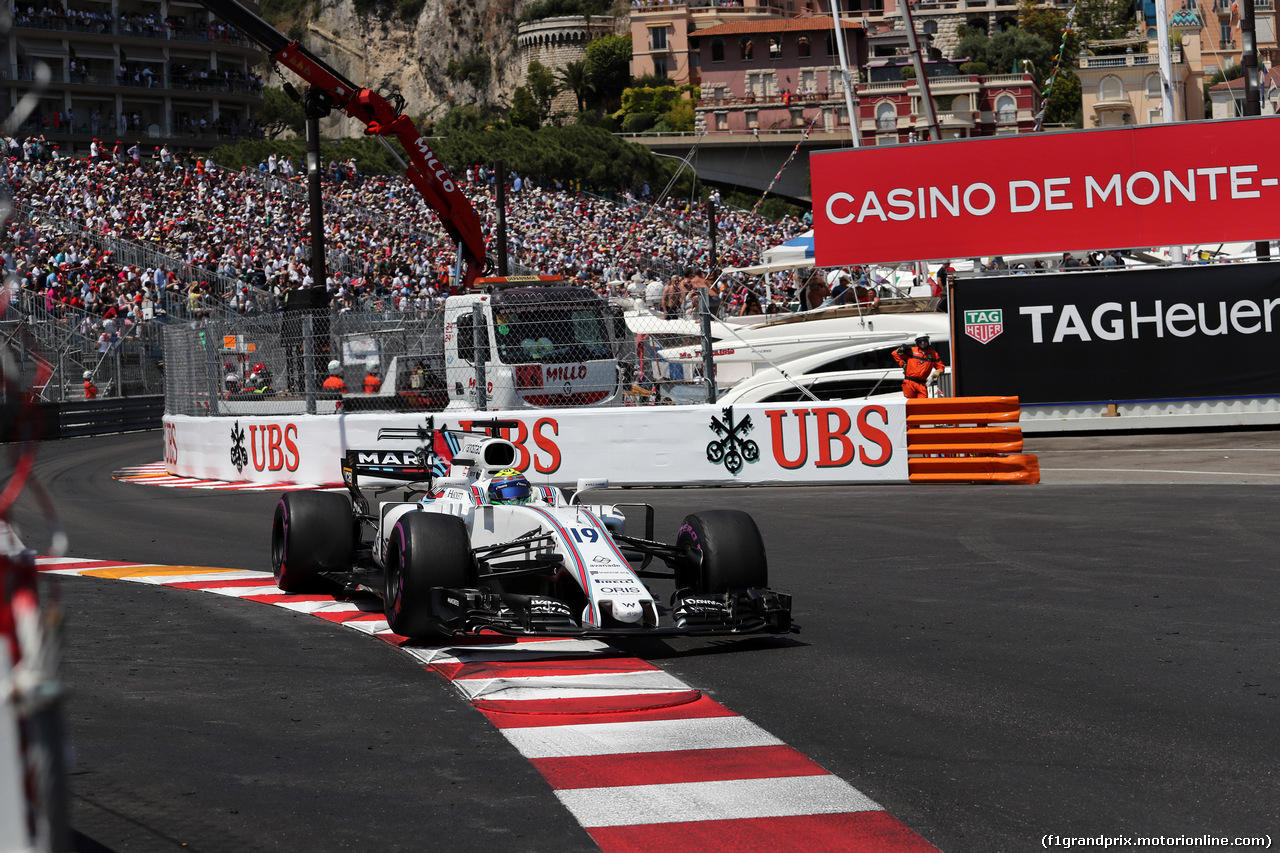 GP MONACO, 28.05.2017 - Gara, Felipe Massa (BRA) Williams FW40