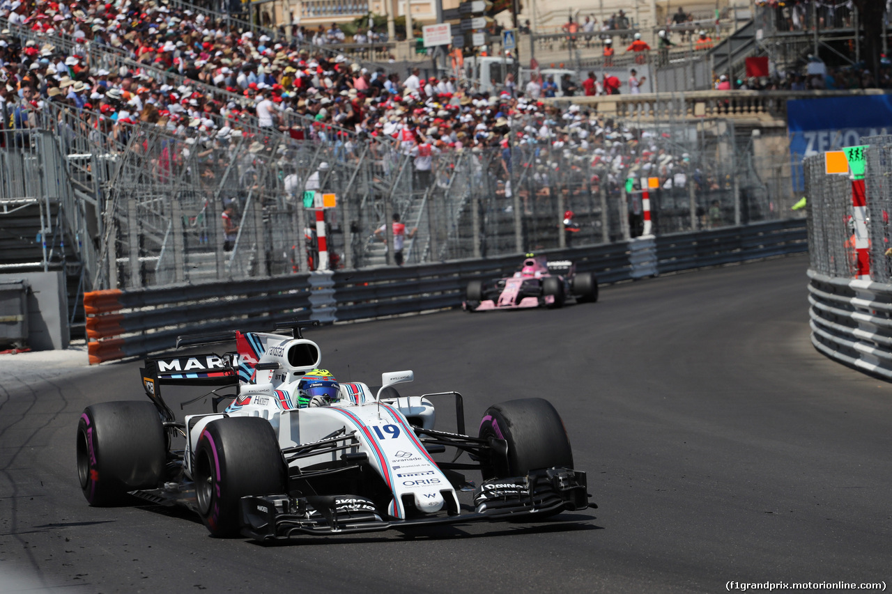 GP MONACO, 28.05.2017 - Gara, Felipe Massa (BRA) Williams FW40