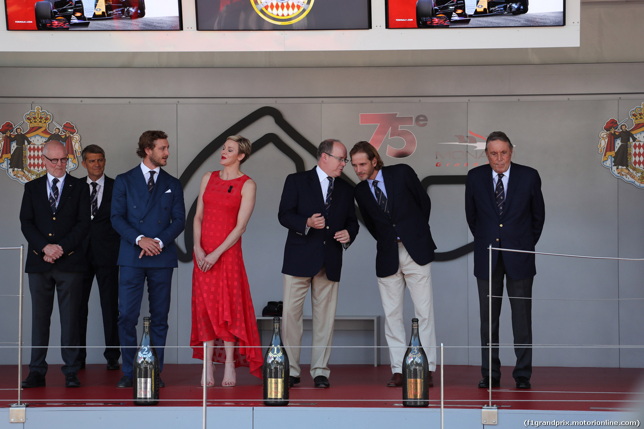 GP MONACO, 28.05.2017 - Gara, Pierre Casiraghi, Charlene Wittstock Princess of Monaco e S.A.S. Prince Albert II with Andrea Casiraghi