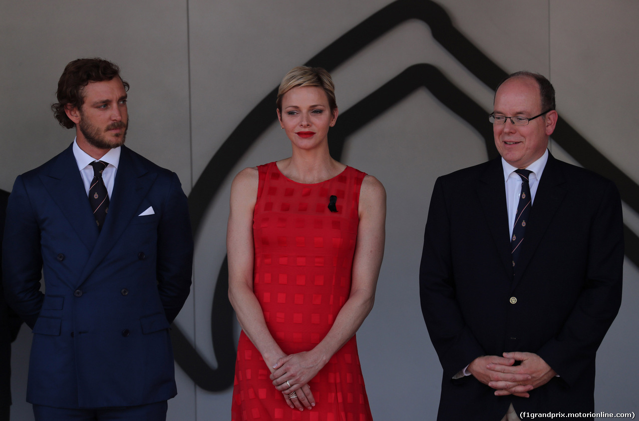 GP MONACO, 28.05.2017 - Gara, Charlene Wittstock Princess of Monaco e S.A.S. Prince Albert II with Pierre Casiraghi
