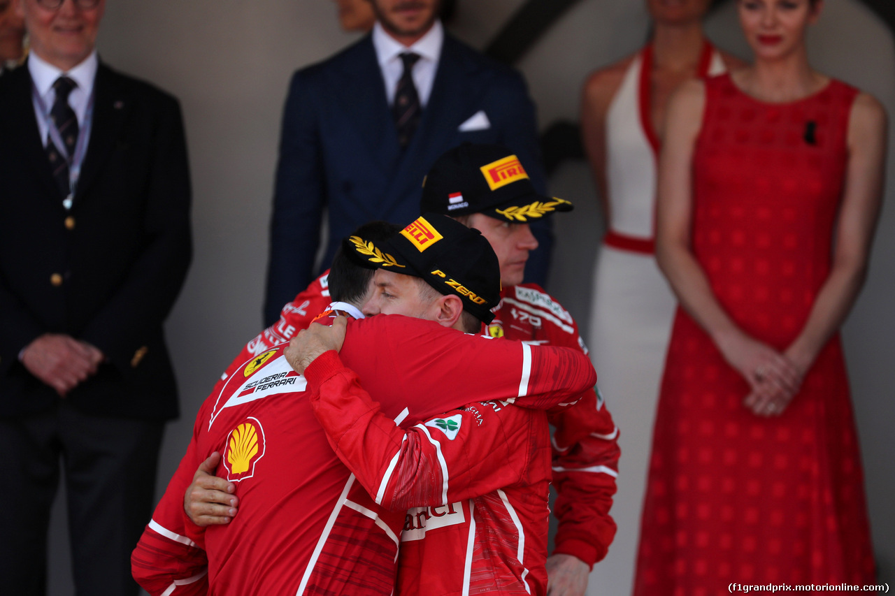 GP MONACO, 28.05.2017 - Gara, Riccardo Adami (ITA) Ferrari Gara Engineer e Sebastian Vettel (GER) Ferrari SF70H vincitore