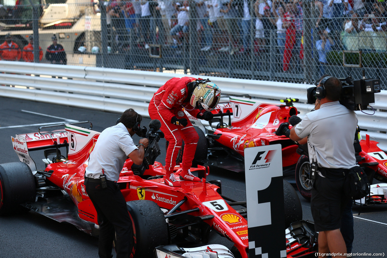 GP MONACO, 28.05.2017 - Gara, Sebastian Vettel (GER) Ferrari SF70H vincitore