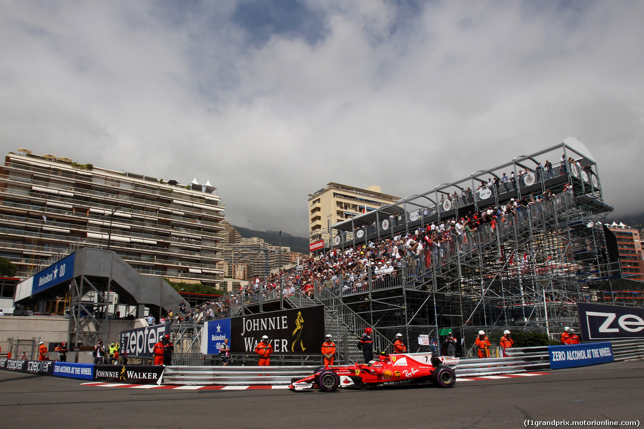GP MONACO, 25.05.2017 - Prove Libere 1, Kimi Raikkonen (FIN) Ferrari SF70H