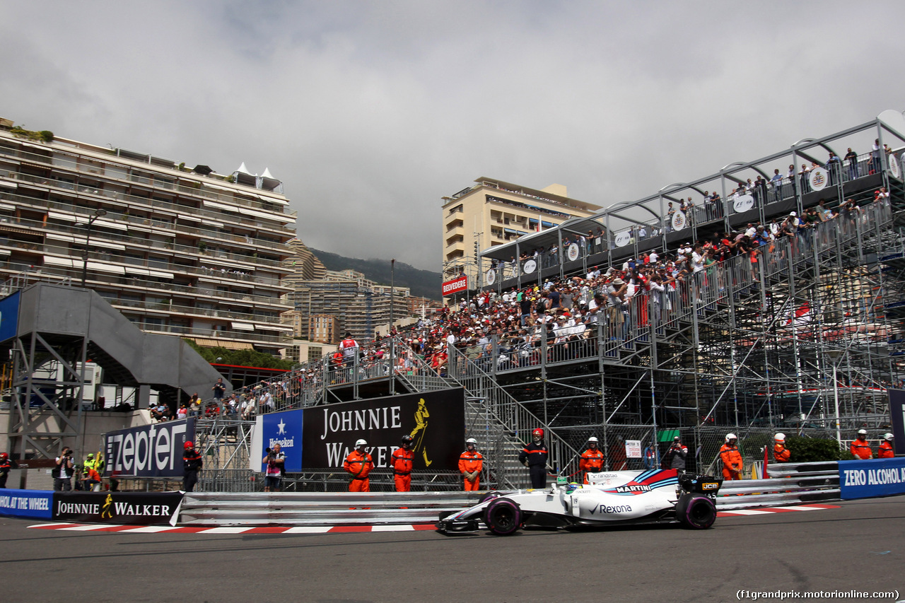 GP MONACO, 25.05.2017 - Prove Libere 1, Felipe Massa (BRA) Williams FW40