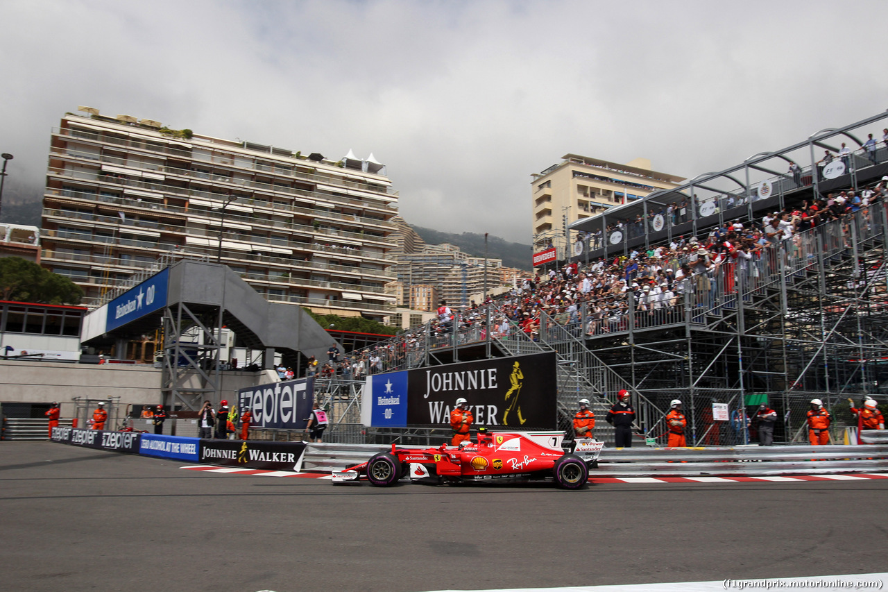 GP MONACO, 25.05.2017 - Prove Libere 1, Kimi Raikkonen (FIN) Ferrari SF70H