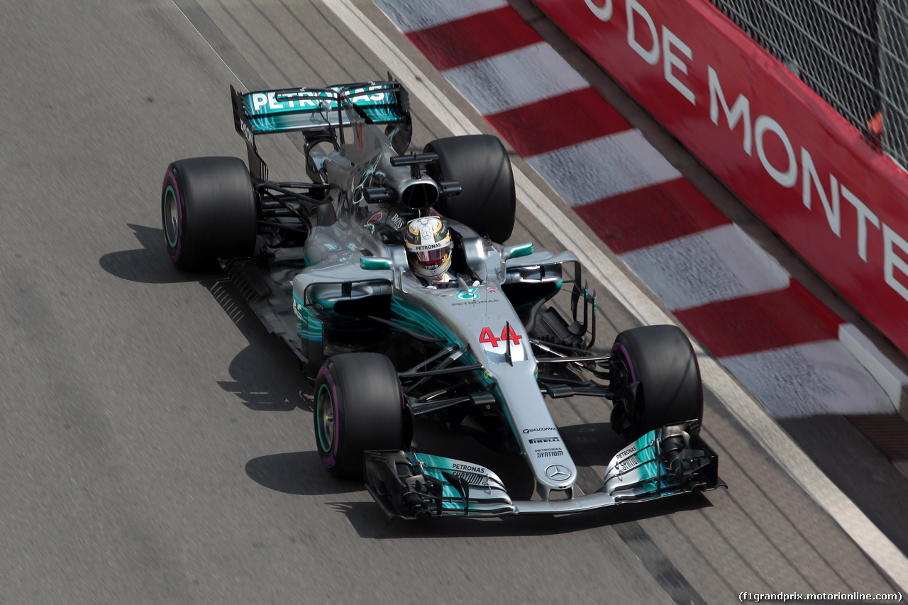 GP MONACO, 25.05.2017 - Prove Libere 1, Lewis Hamilton (GBR) Mercedes AMG F1 W08