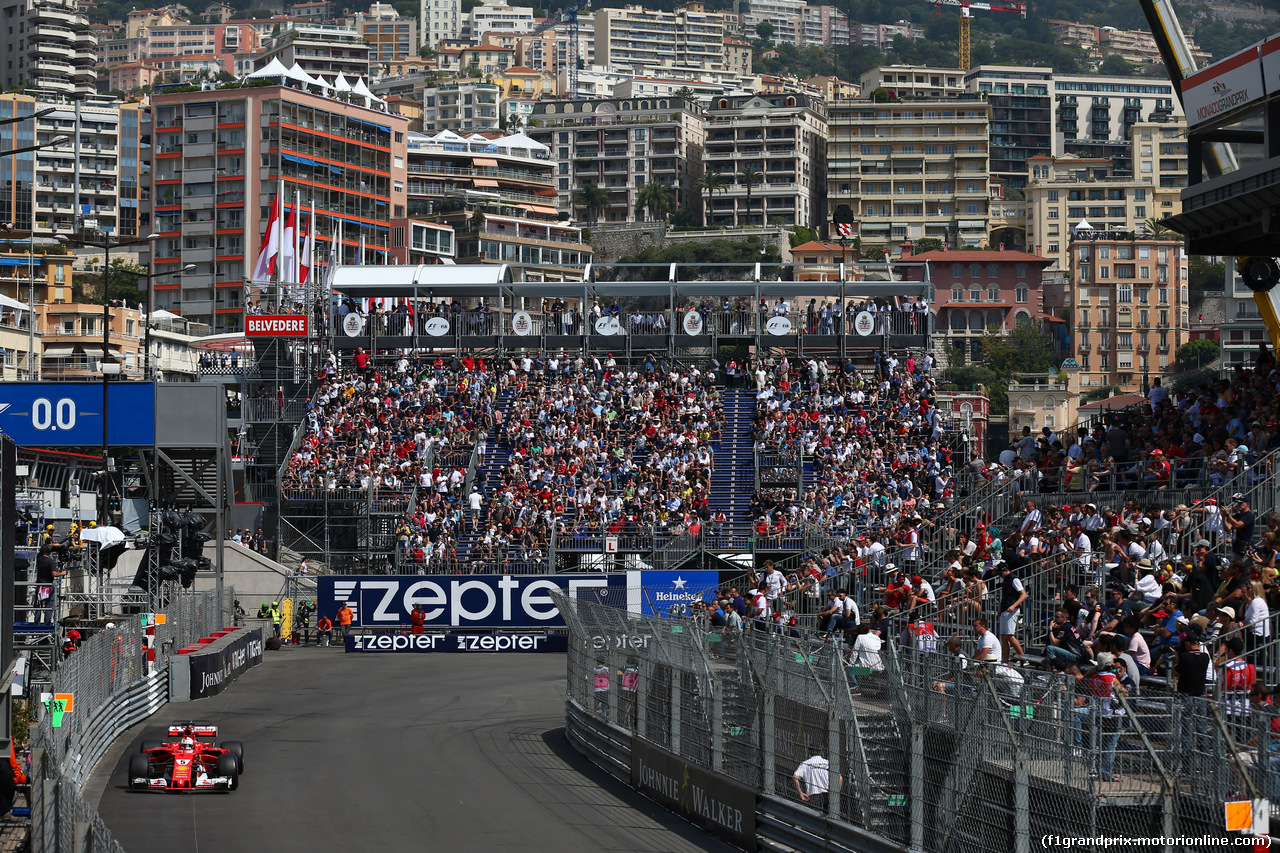 GP MONACO, 25.05.2017 - Prove Libere 1, Sebastian Vettel (GER) Ferrari SF70H