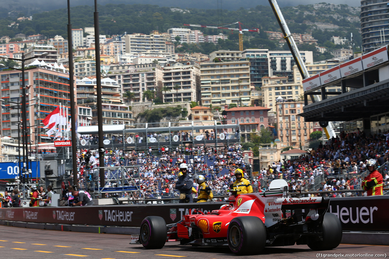 GP MONACO, 25.05.2017 - Prove Libere 1, Kimi Raikkonen (FIN) Ferrari SF70H
