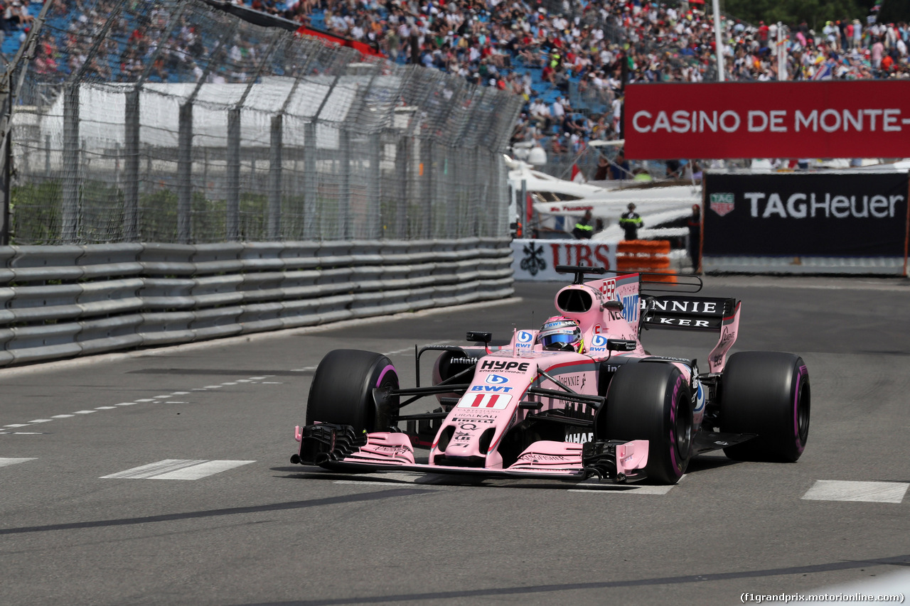 GP MONACO, 25.05.2017 - Prove Libere 1, Sergio Perez (MEX) Sahara Force India F1 VJM010
