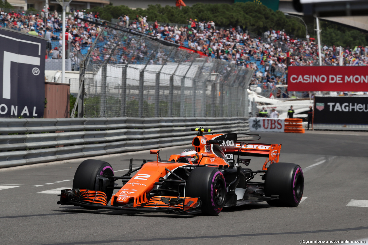 GP MONACO, 25.05.2017 - Prove Libere 1, Stoffel Vandoorne (BEL) McLaren MCL32