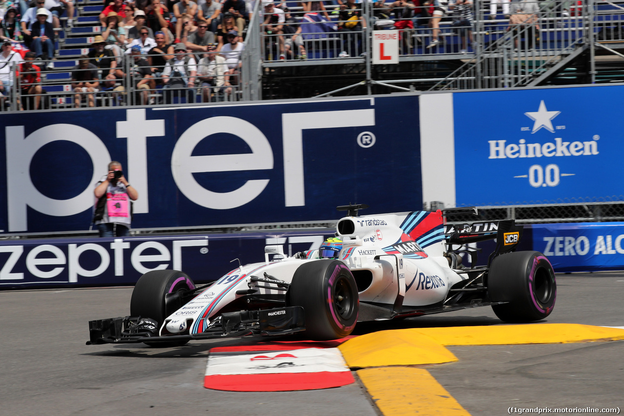 GP MONACO, 25.05.2017 - Prove Libere 1, Felipe Massa (BRA) Williams FW40