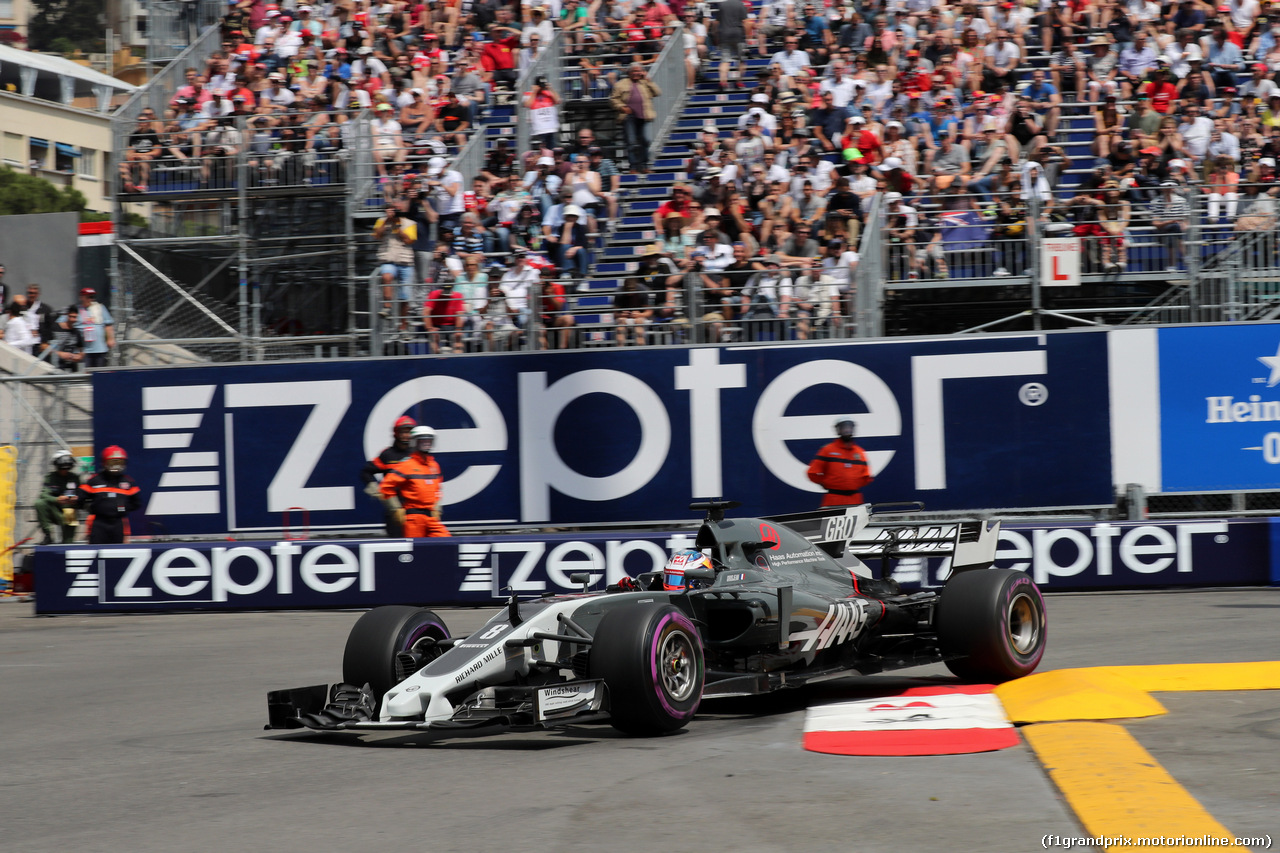 GP MONACO, 25.05.2017 - Prove Libere 1, Romain Grosjean (FRA) Haas F1 Team VF-17