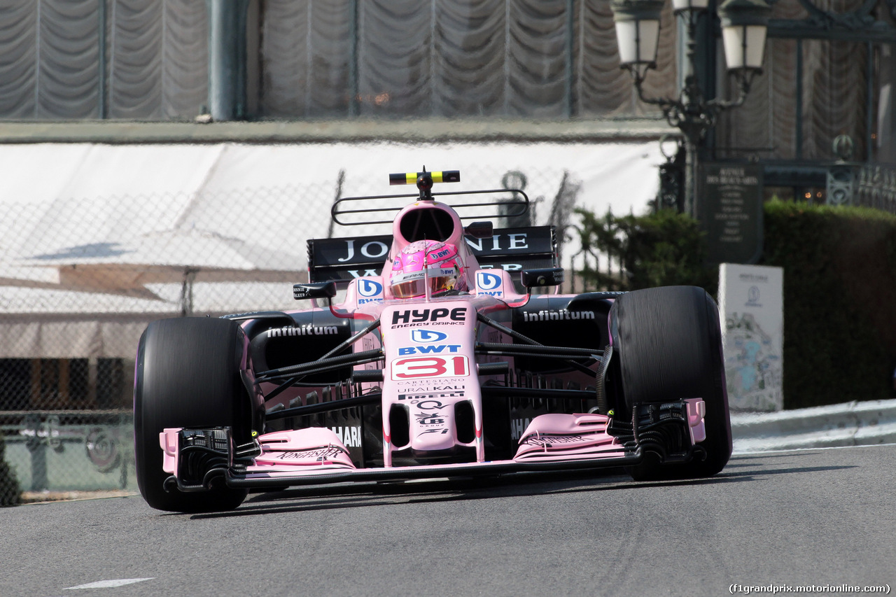 GP MONACO, 25.05.2017 - Prove Libere 1, Esteban Ocon (FRA) Sahara Force India F1 VJM10