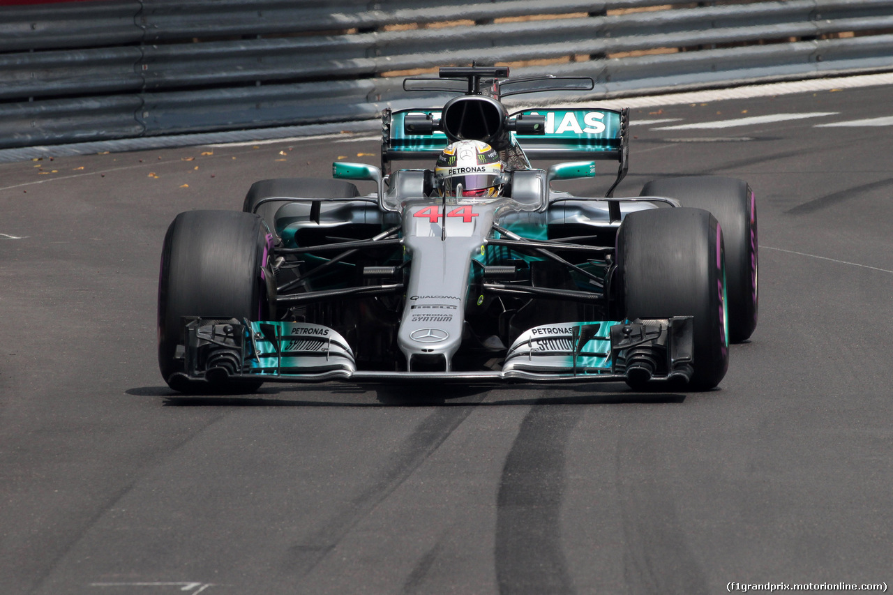 GP MONACO, 25.05.2017 - Prove Libere 1, Lewis Hamilton (GBR) Mercedes AMG F1 W08