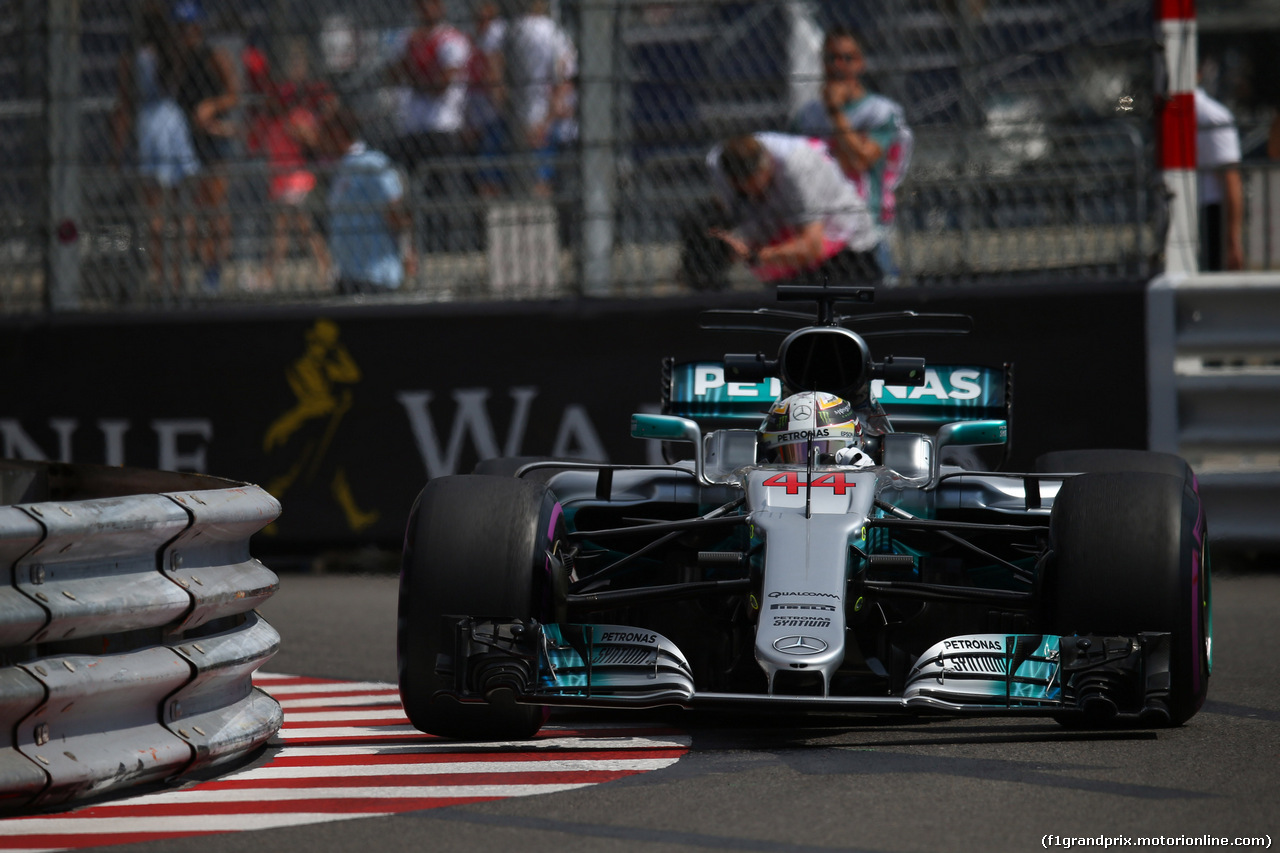 GP MONACO, 25.05.2017 - Prove Libere 1, Lewis Hamilton (GBR) Mercedes AMG F1 W08