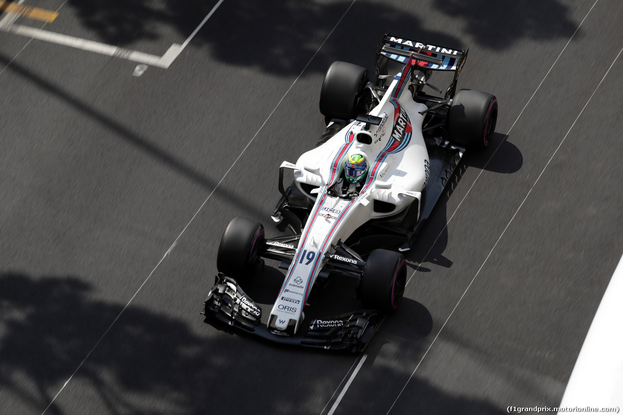 GP MONACO, 25.05.2017 - Prove Libere 1, Felipe Massa (BRA) Williams FW40