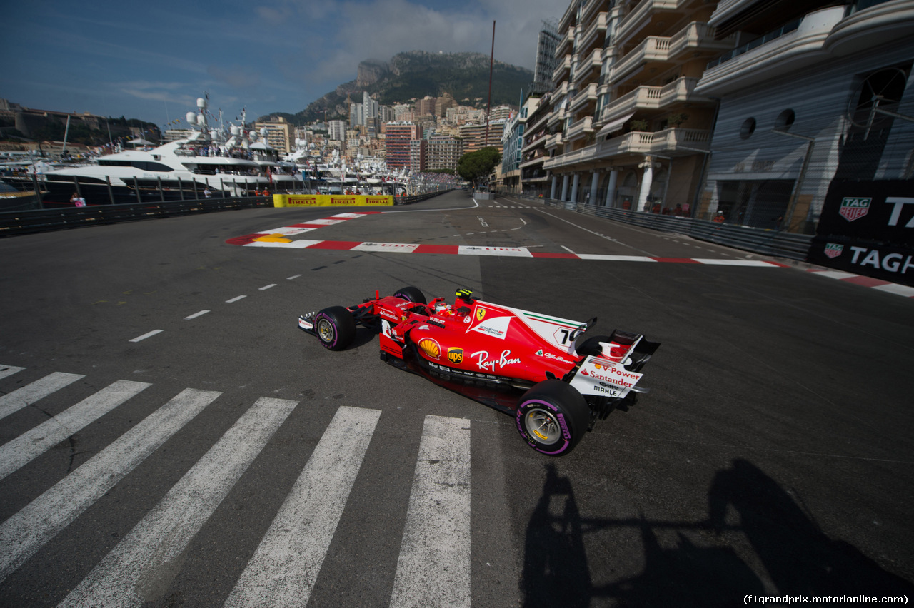 GP MONACO, 25.05.2017 - Prove Libere 1, Kimi Raikkonen (FIN) Ferrari SF70H