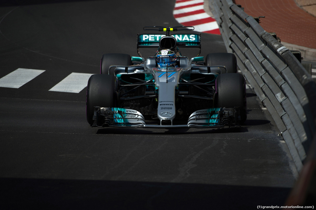 GP MONACO, 25.05.2017 - Prove Libere 1, Valtteri Bottas (FIN) Mercedes AMG F1 W08