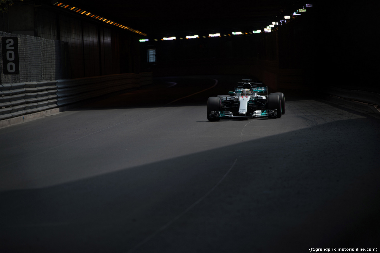 GP MONACO, 25.05.2017 - Prove Libere 1, Lewis Hamilton (GBR) Mercedes AMG F1 W08
