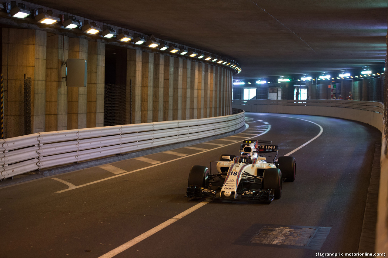 GP MONACO, 25.05.2017 - Prove Libere 1, Lance Stroll (CDN) Williams FW40