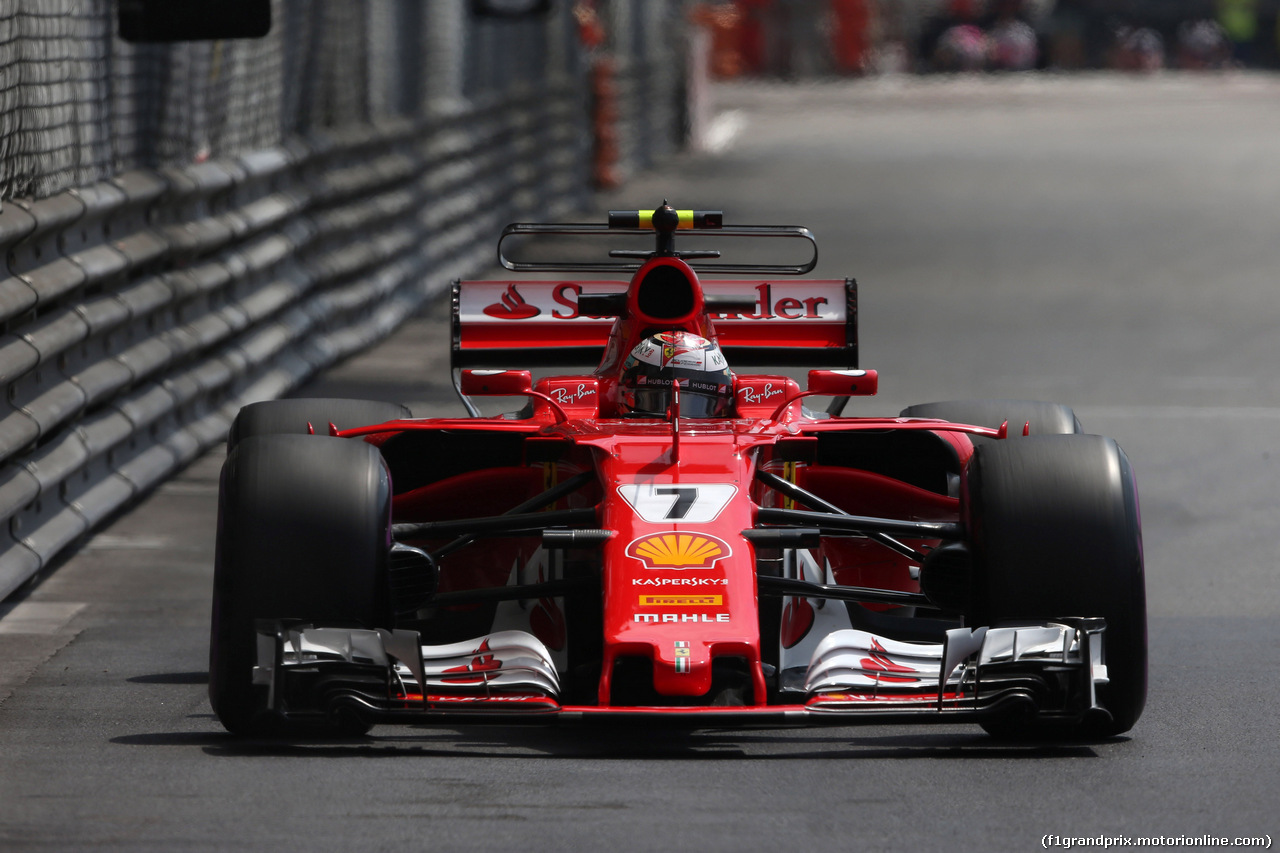 GP MONACO, 25.05.2017 - Prove Libere 1, Kimi Raikkonen (FIN) Ferrari SF70H