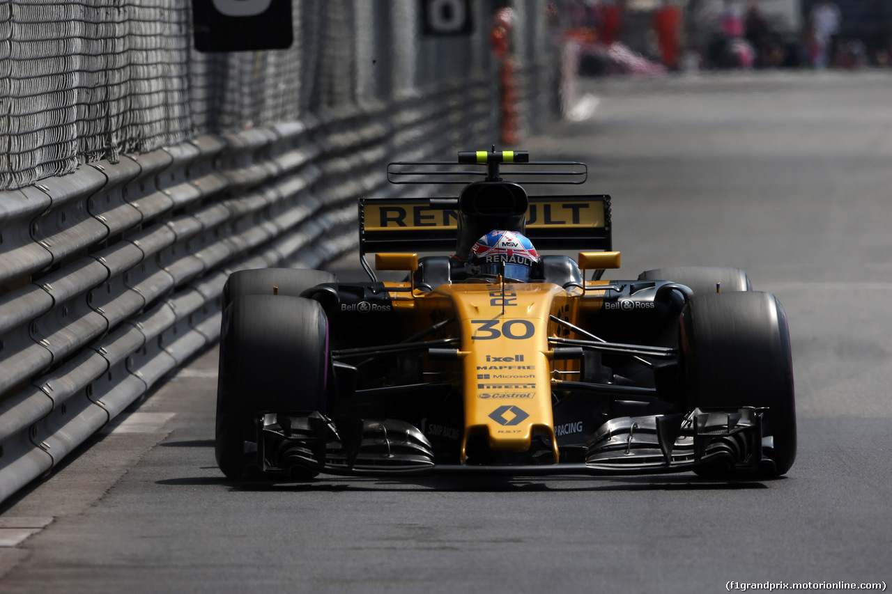 GP MONACO, 25.05.2017 - Prove Libere 1, Jolyon Palmer (GBR) Renault Sport F1 Team RS17