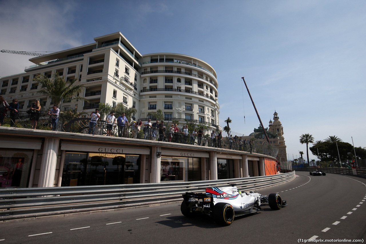 GP MONACO, 25.05.2017 - Prove Libere 1, Felipe Massa (BRA) Williams FW40