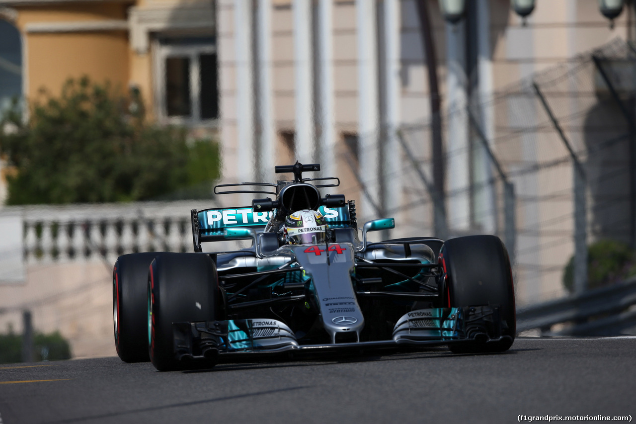 GP MONACO, 25.05.2017 - Prove Libere 1, Lewis Hamilton (GBR) Mercedes AMG F1 W08