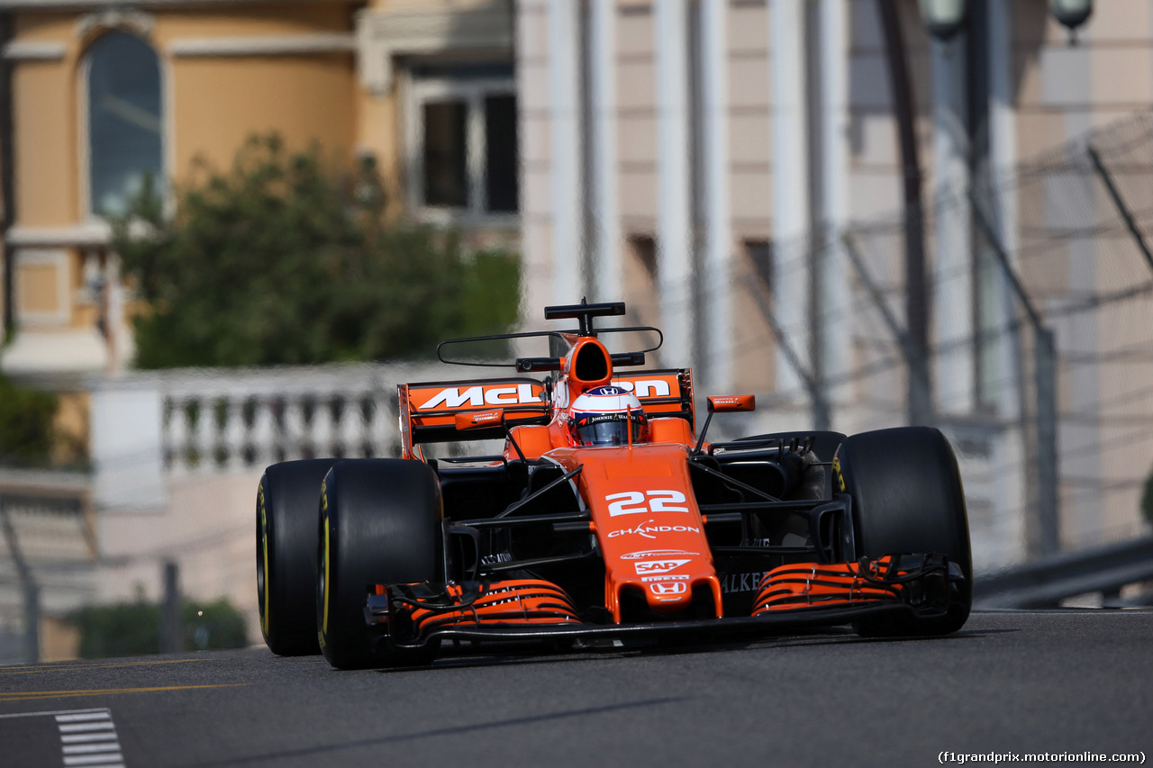 GP MONACO, 25.05.2017 - Prove Libere 1, Jenson Button (GBR) McLaren MCL32