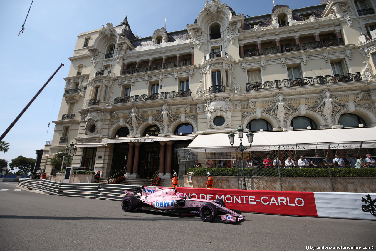 GP MONACO, 25.05.2017 - Prove Libere 1, Esteban Ocon (FRA) Sahara Force India F1 VJM10