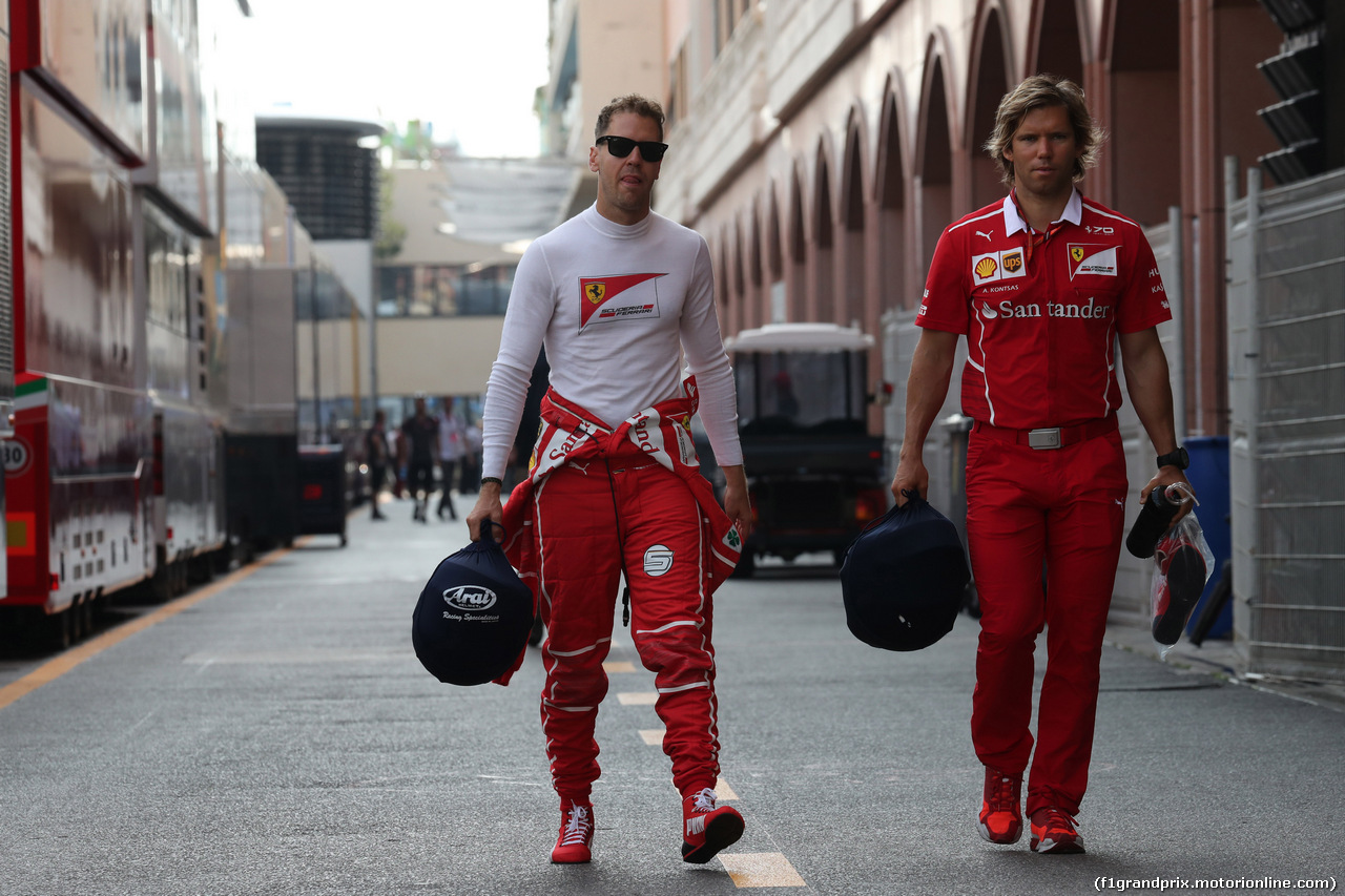GP MONACO, 25.05.2017 - Prove Libere 1, Sebastian Vettel (GER) Ferrari SF70H