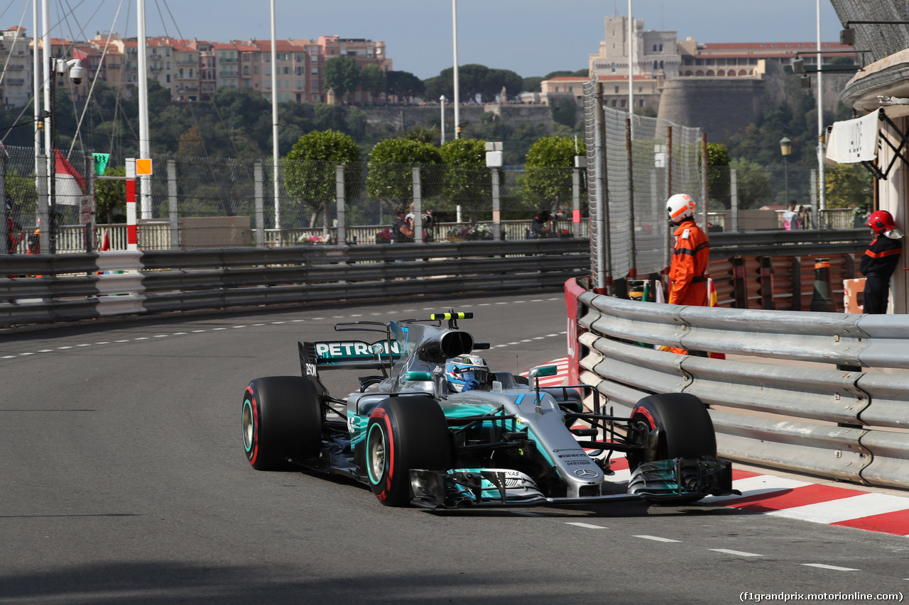 GP MONACO, 25.05.2017 - Prove Libere 1, Valtteri Bottas (FIN) Mercedes AMG F1 W08