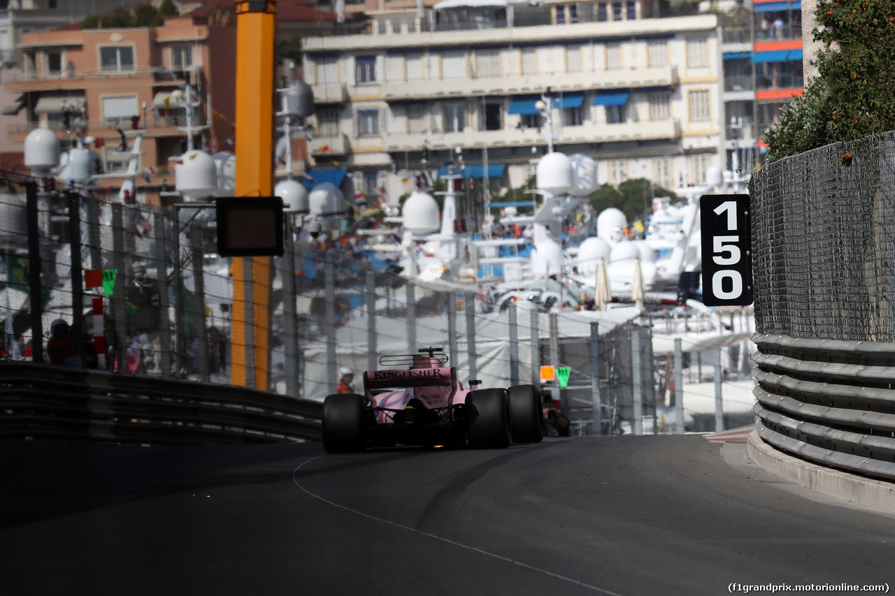 GP MONACO, 25.05.2017 - Prove Libere 1, Sergio Perez (MEX) Sahara Force India F1 VJM010