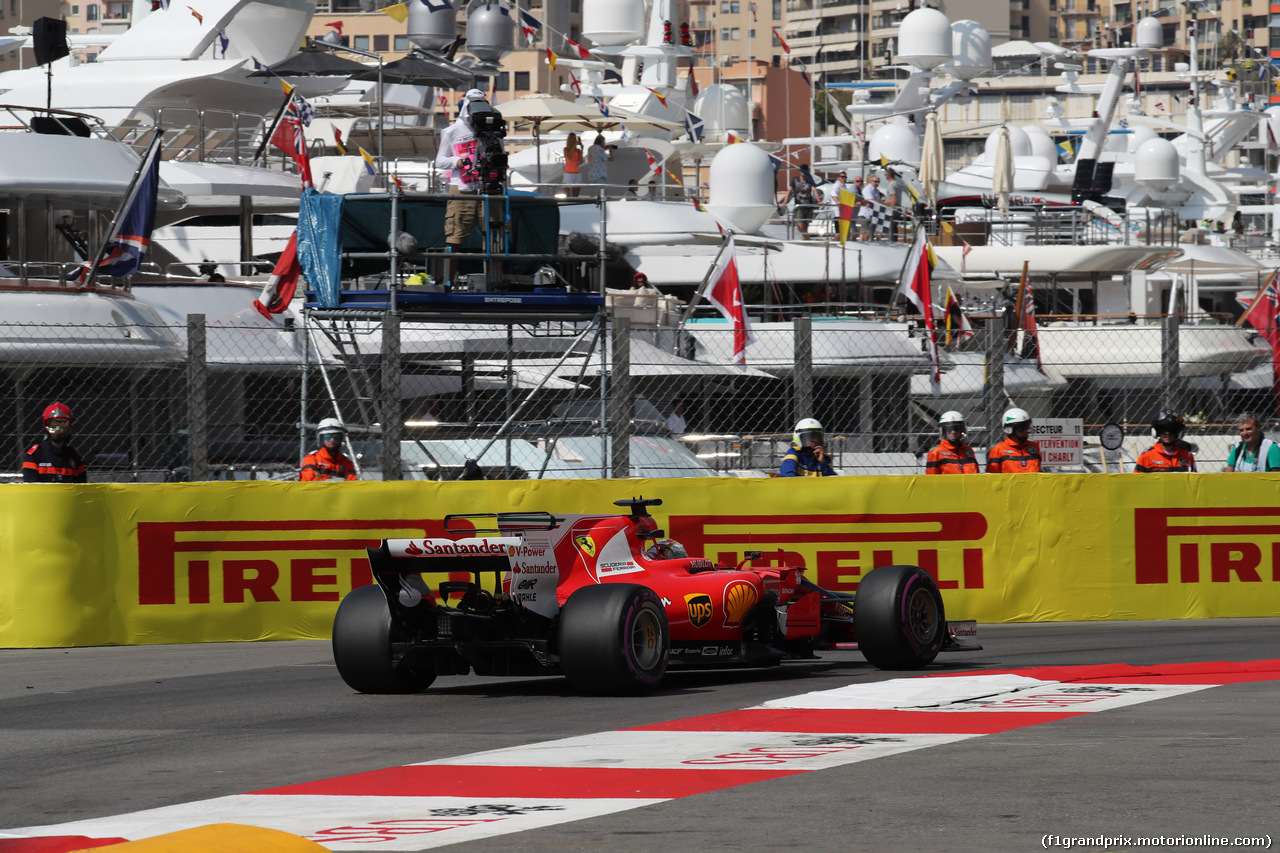 GP MONACO, 25.05.2017 - Prove Libere 1, Sebastian Vettel (GER) Ferrari SF70H
