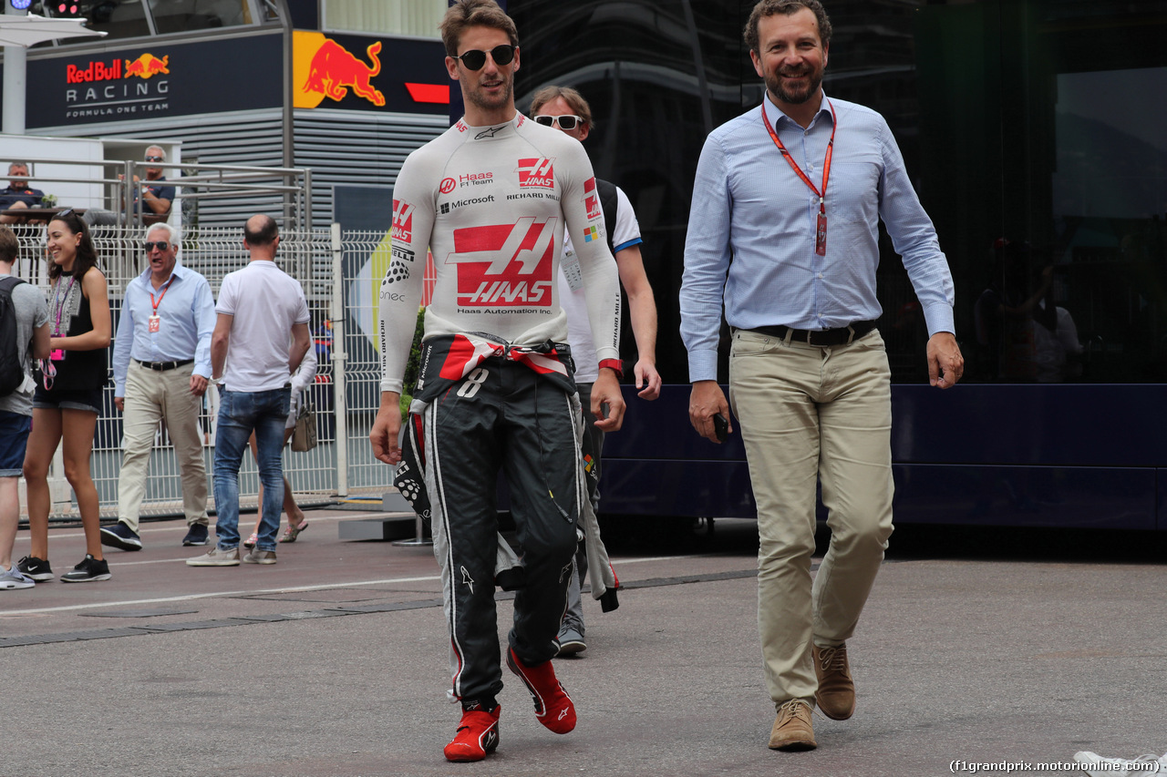 GP MONACO, 25.05.2017 - Prove Libere 2, Romain Grosjean (FRA) Haas F1 Team VF-17