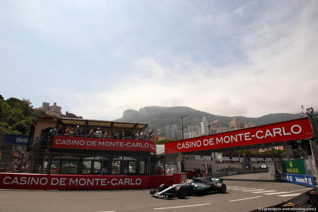 GP MONACO, 25.05.2017 - Prove Libere 2,  Lewis Hamilton (GBR) Mercedes AMG F1 W08