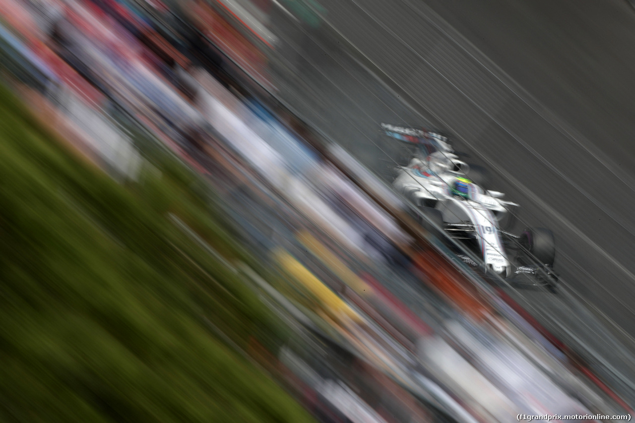 GP MONACO, 25.05.2017 - Prove Libere 2, Felipe Massa (BRA) Williams FW40