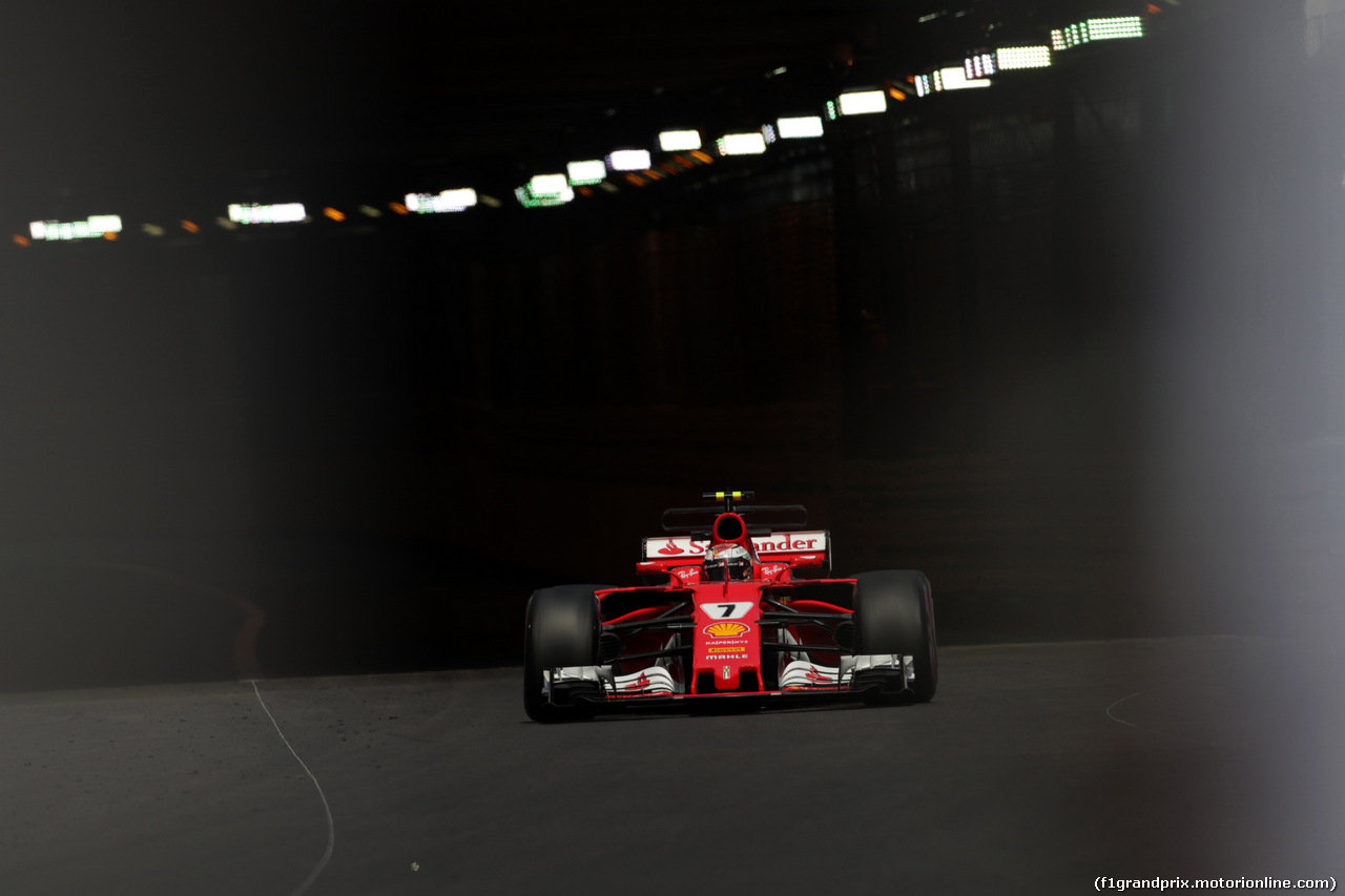 GP MONACO, 25.05.2017 - Prove Libere 2, Kimi Raikkonen (FIN) Ferrari SF70H