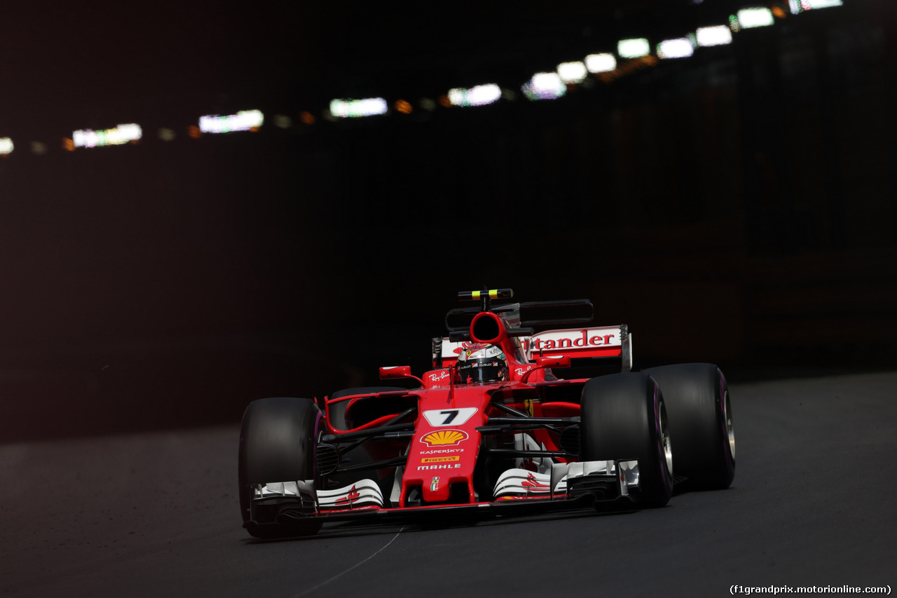 GP MONACO, 25.05.2017 - Prove Libere 2, Kimi Raikkonen (FIN) Ferrari SF70H