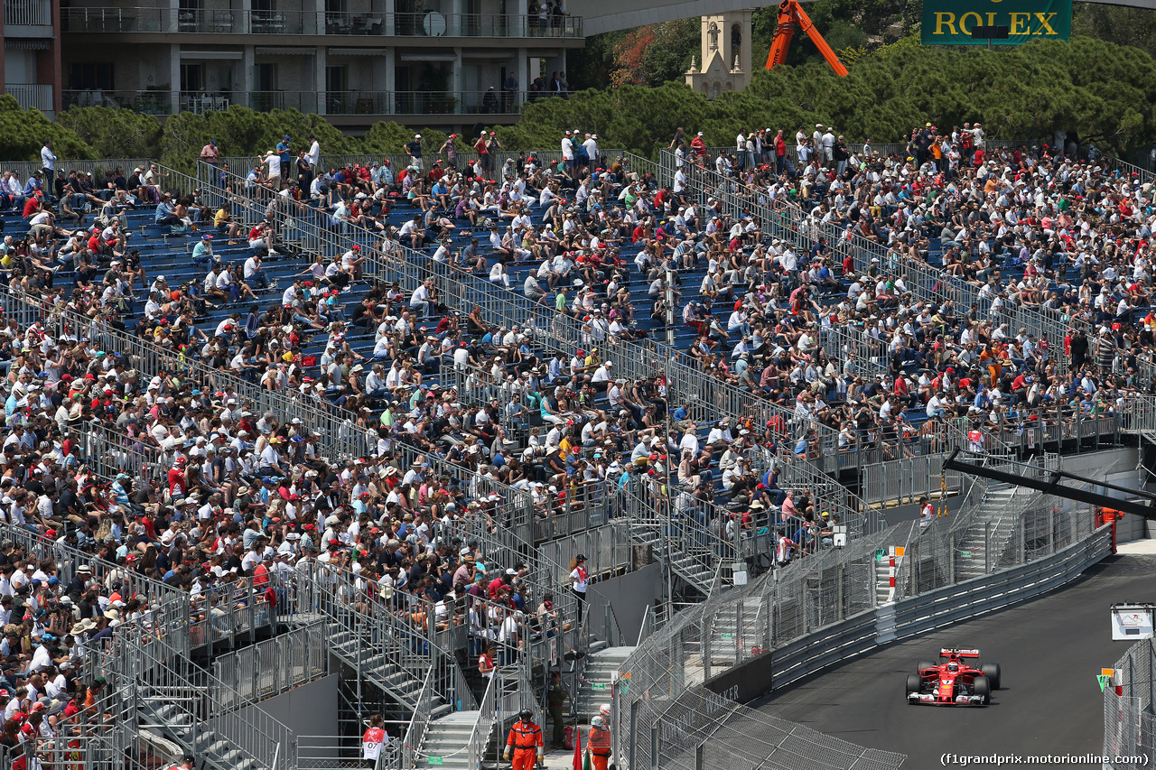 GP MONACO, 25.05.2017 - Prove Libere 2, Kimi Raikkonen (FIN) Ferrari SF70H