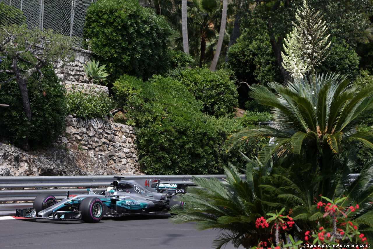 GP MONACO, 25.05.2017 - Prove Libere 2, Lewis Hamilton (GBR) Mercedes AMG F1 W08