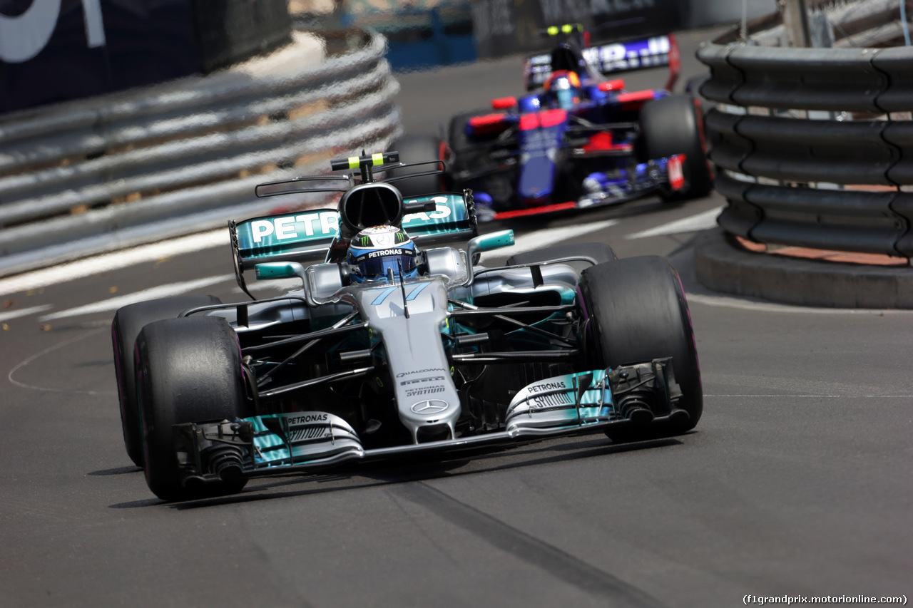 GP MONACO, 25.05.2017 - Prove Libere 2, Valtteri Bottas (FIN) Mercedes AMG F1 W08