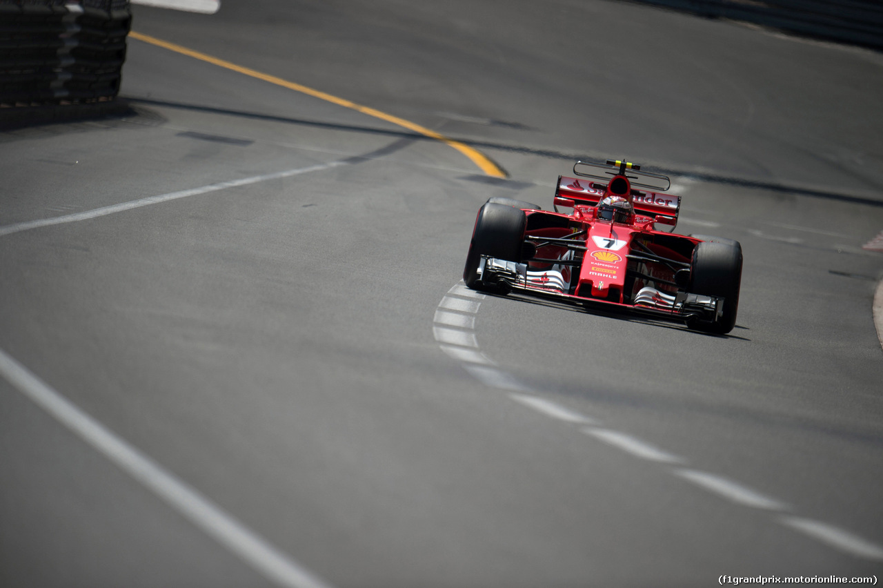 GP MONACO, 25.05.2017 - Prove Libere 2, Kimi Raikkonen (FIN) Ferrari SF70H